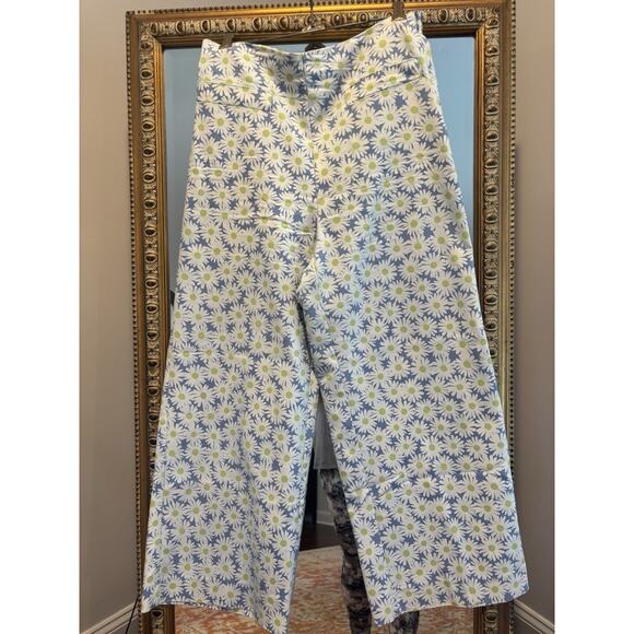 Mango Cotton Daisy Wide Leg Pants, 6 - Picture 3 of 8